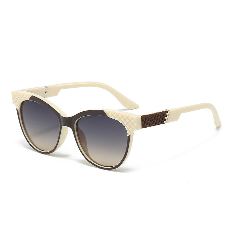 Damen Cat-Eye Sonnenbrille mit strukturierter Rahmen und UV-Schutz Brehn