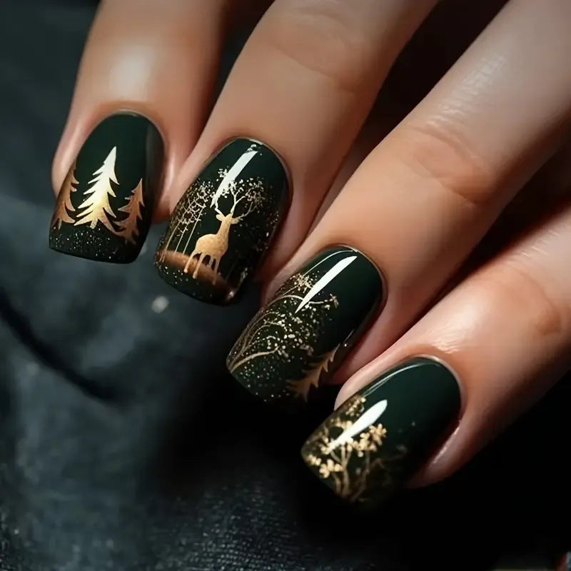 Künstlerische winterliche Nail Art Brehn