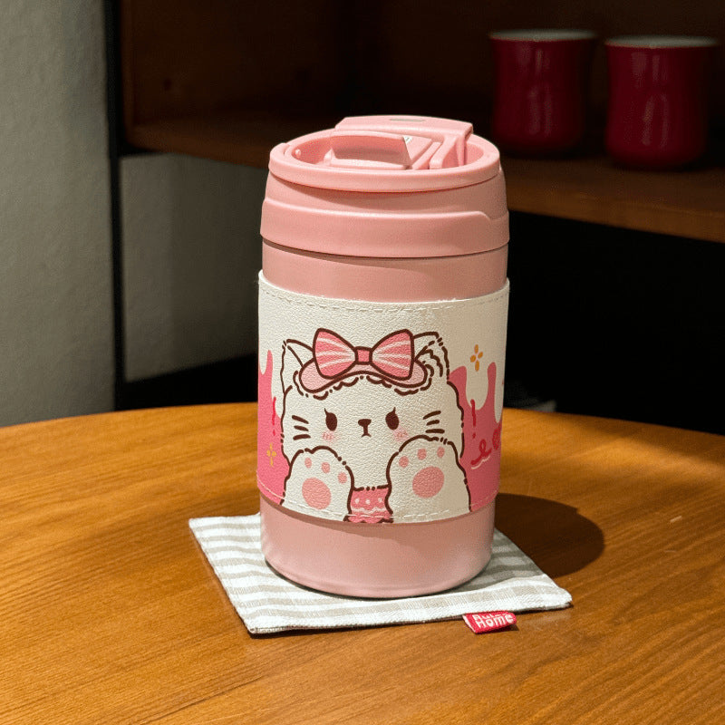 Damen Isolier-Kaffeebecher mit niedlichem Hasenmotiv Brehn