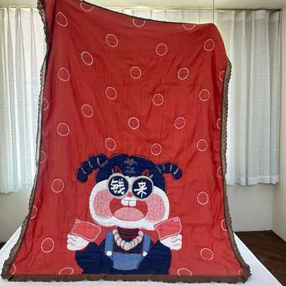 Damen Tagesdecke mit niedlichem Tier- und Märchenmotiv Brehn