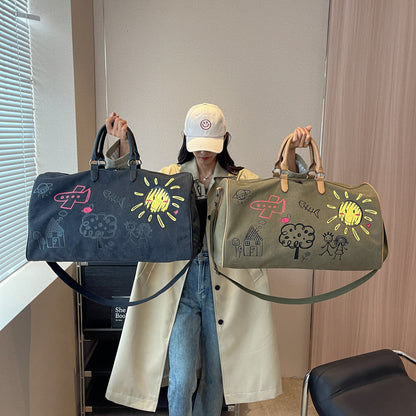 Spielerische Illustrierte Wochenend-Duffel-Tasche Brehn