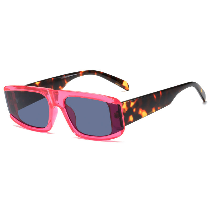 Damen modische Sonnenbrille mit futuristischem Design und transparenten Rahmen Brehn
