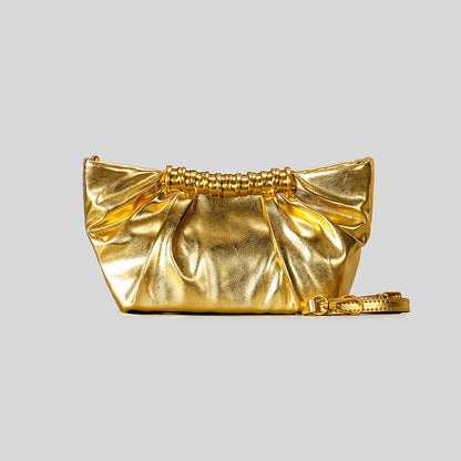 Elegante Leder Falt-Clutch