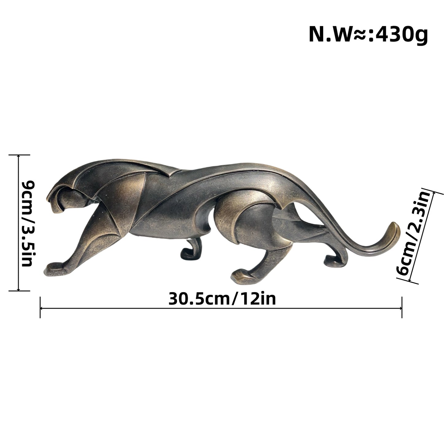 Künstlerische Panter Skulptur Brehn