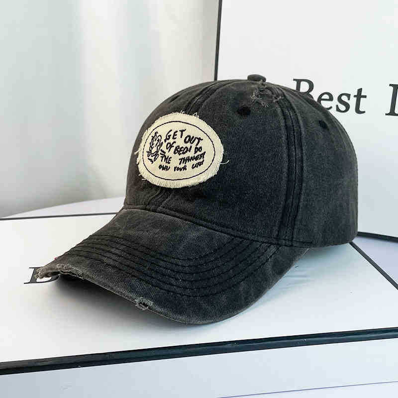 Damen Freizeit Distressed Baumwoll Baseballmütze Brehn