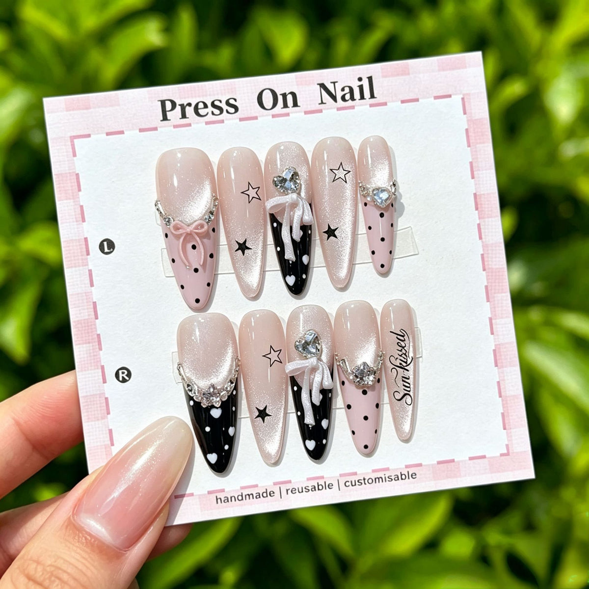 Anpassbare Ombre Press-On Nägel