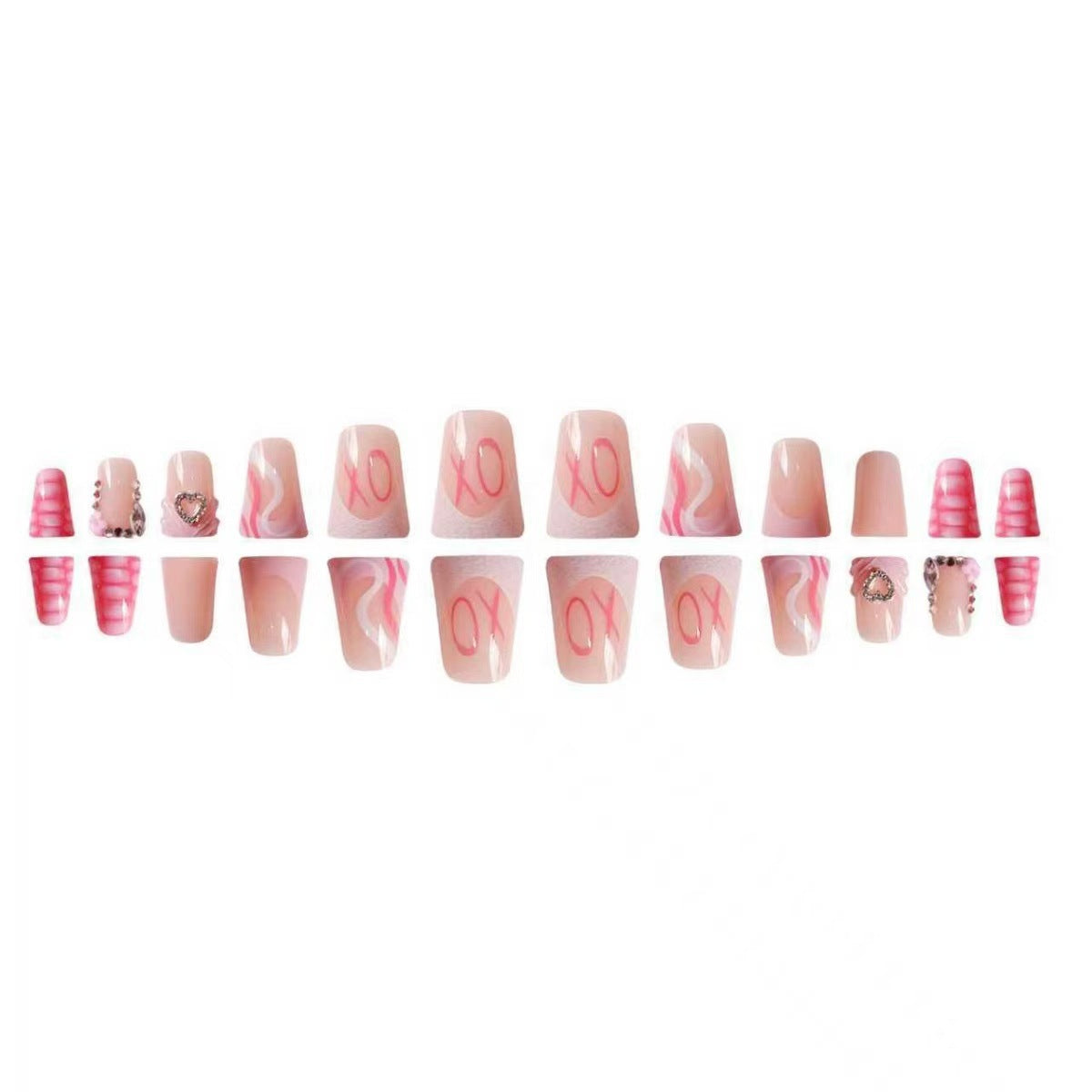 Elegantes dekoratives Acrylnagelset Brehn
