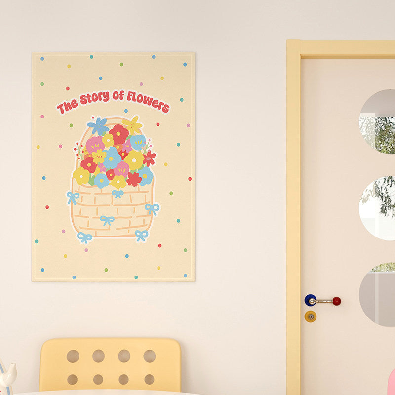 Cute Cartoon Mug Illustration Framed Wall Art Print for Kitchen & Nursery