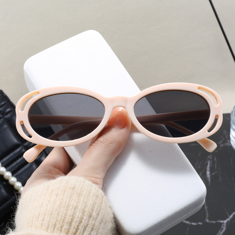 Damen modische Sonnenbrille mit ovalem Rahmen und einzigartigem Design Brehn