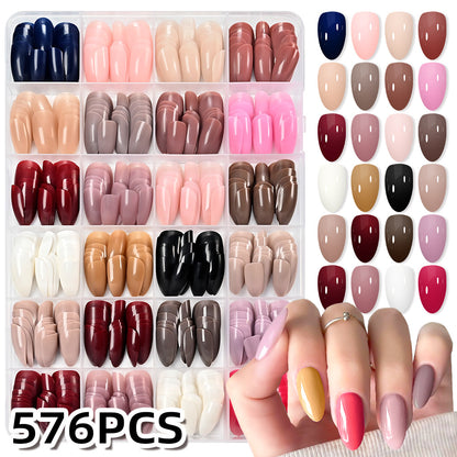 Premium Full Coverage Press-On Nail Tips Set