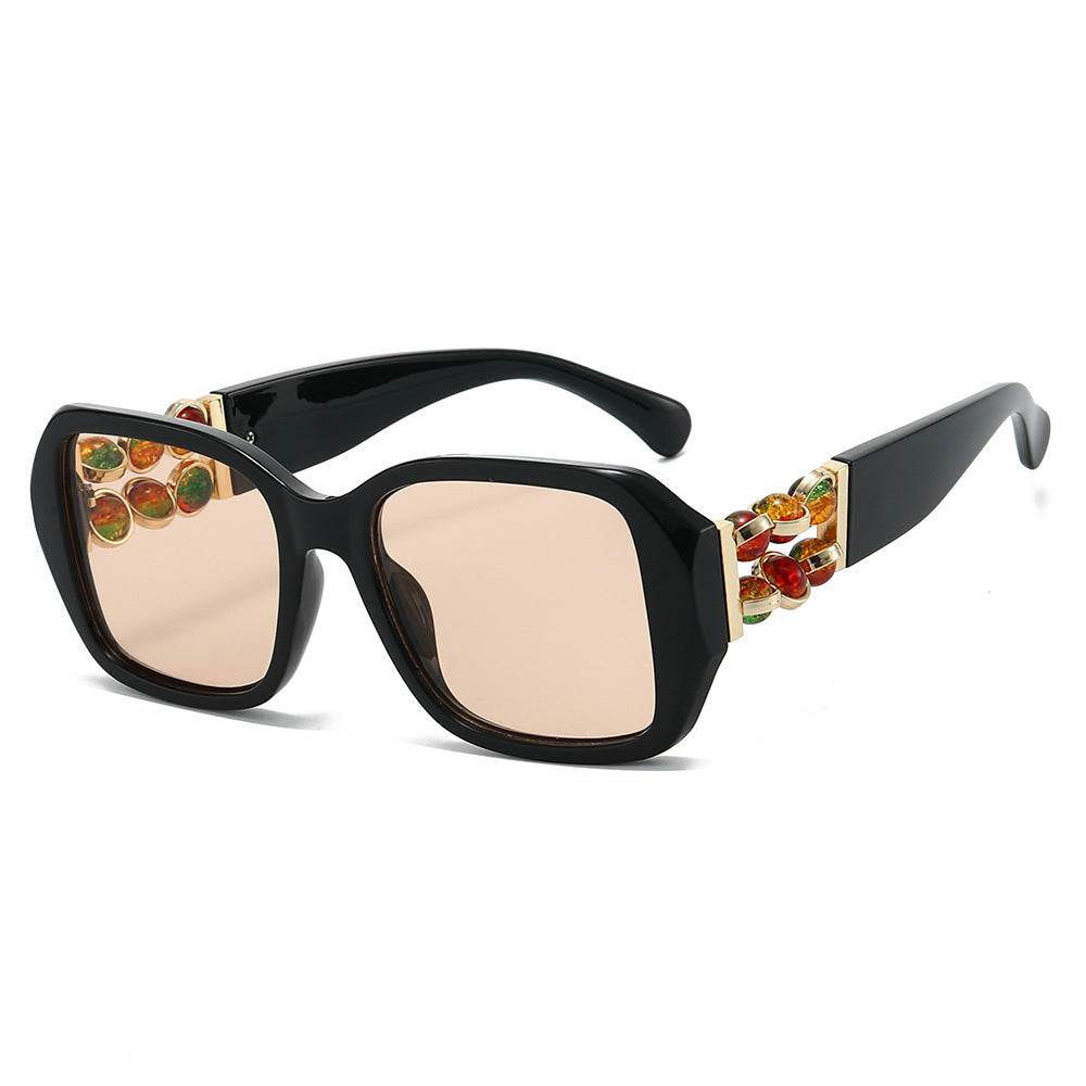 Dekorative Oversized Quadrat Sonnenbrille Brehn