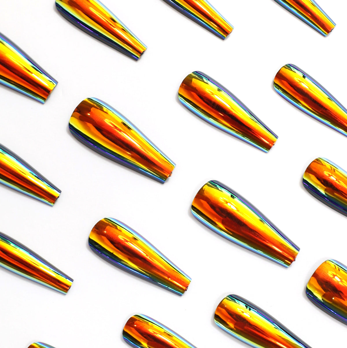 Premium langanhaltende Regenbogen-Nagelkunstverlängerungen Brehn