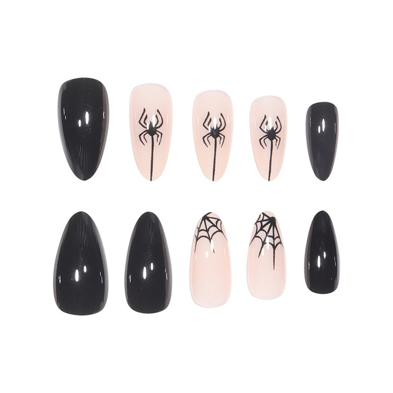 Halloween-Themen-Spinne und Netz-Nagelverlängerungen Brehn
