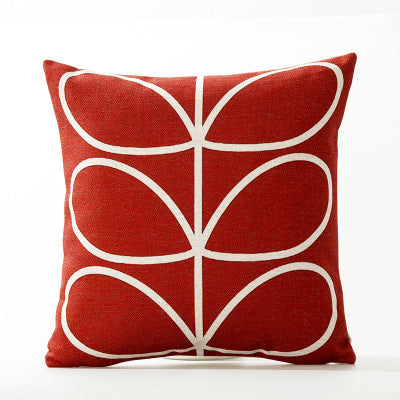 Quadratischer Zierkissenbezug im Retro-Scandi‑Stil mit zentralem Punktmotiv Brehn