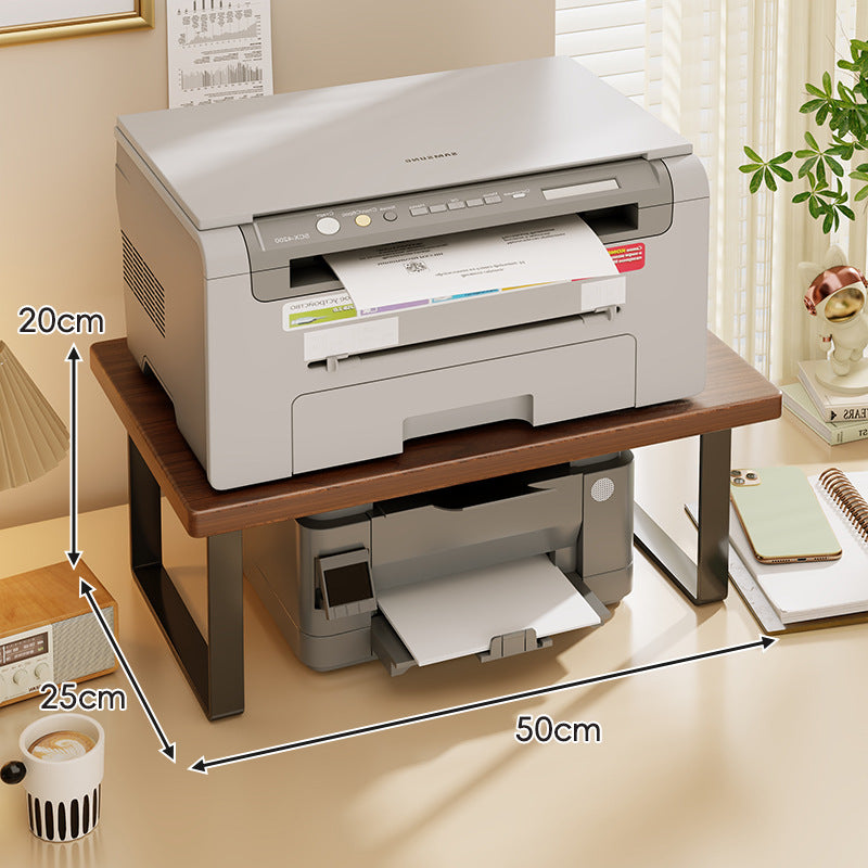 Kompakter Zwei-Ebenen Holz Schreibtisch Drucker und Monitor Ständer