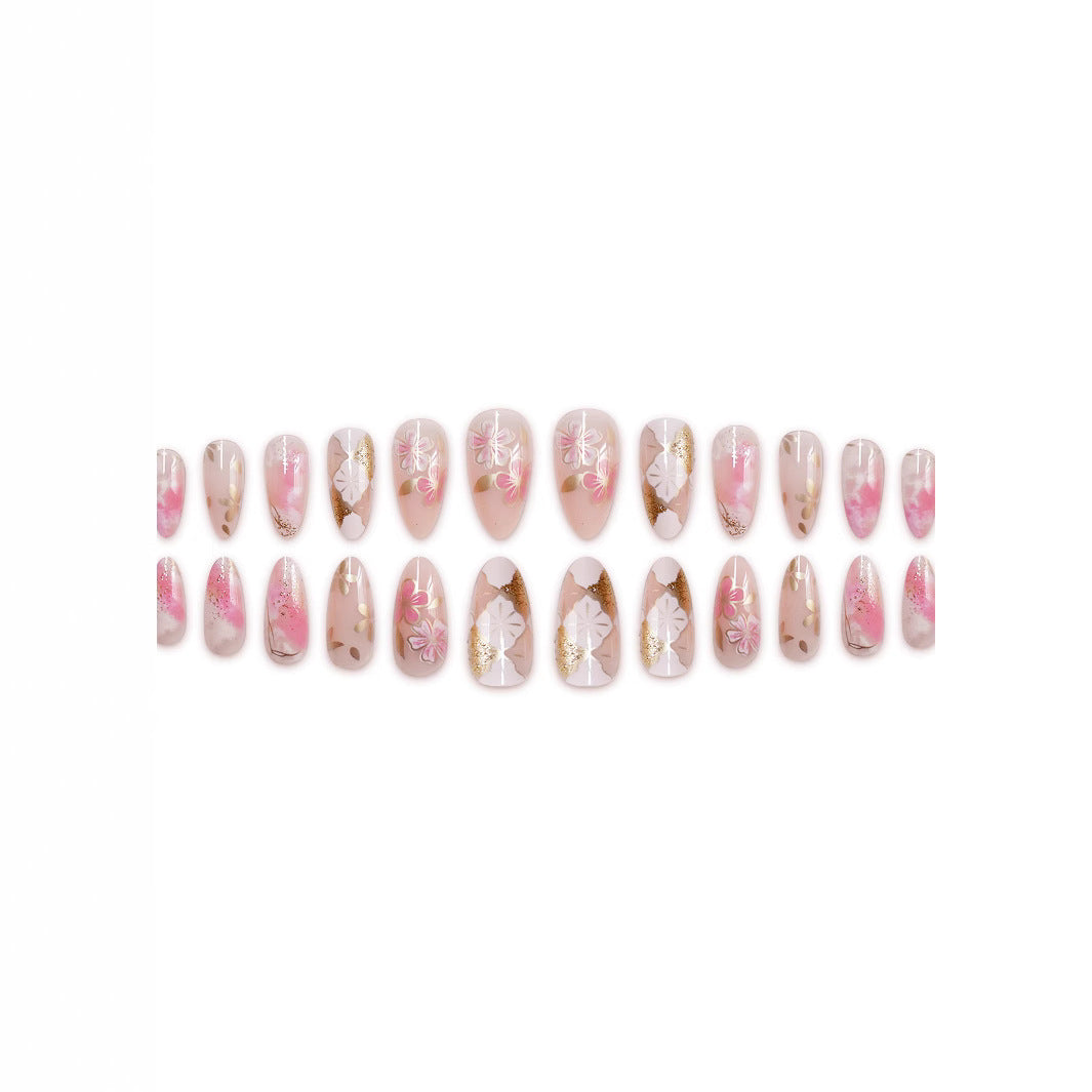 Floral Elegante Press-On Nagelkunst Set Brehn