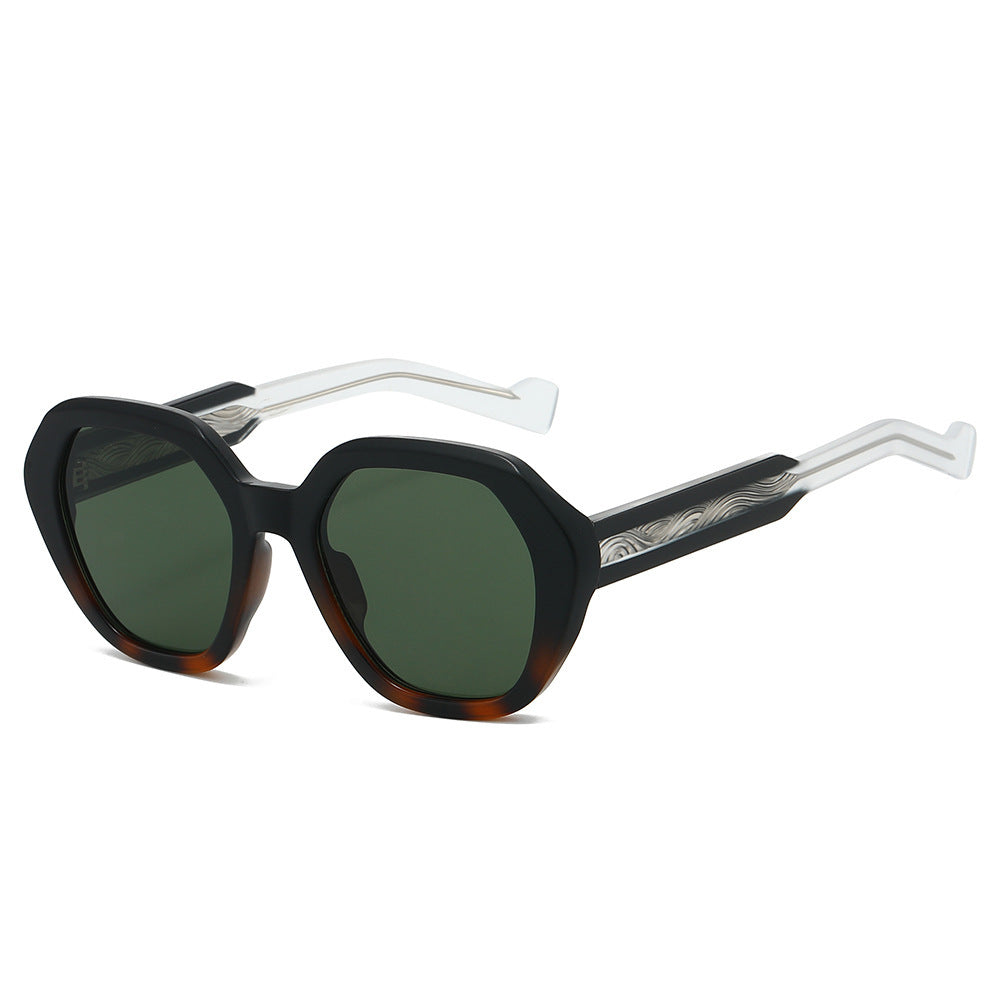 Damen elegante Sonnenbrille im modernen, achteckigen Design Brehn