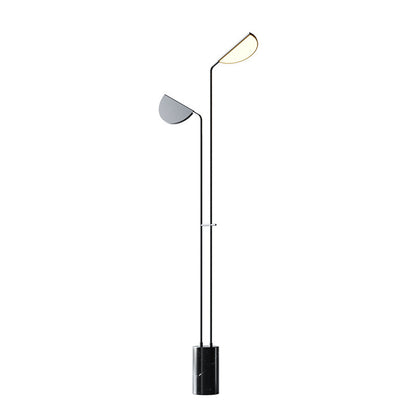 Moderne verstellbare Stehlampe mit doppelten Schirmen