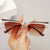 Damen quadratische Designer-Brille mit filigranem Metallrahmen Brehn
