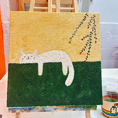 Abstrakte Katzen Leinwandkunst