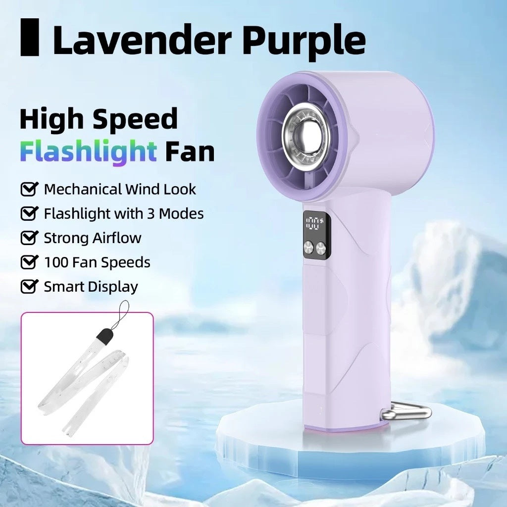 Damen Hochgeschwindigkeits-Handventilator mit integriertem LED-Licht Brehn