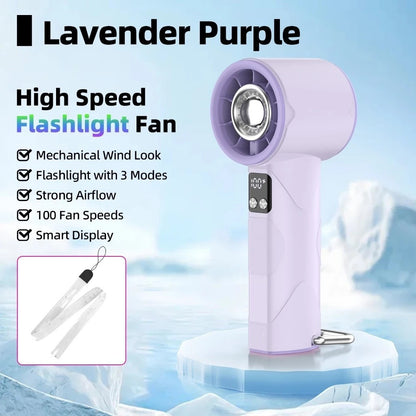 Damen Hochgeschwindigkeits-Handventilator mit integriertem LED-Licht Brehn