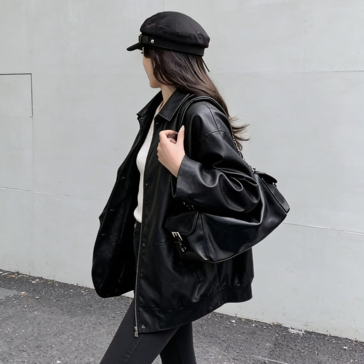 Luxuriöse lässige Leder Schultertasche