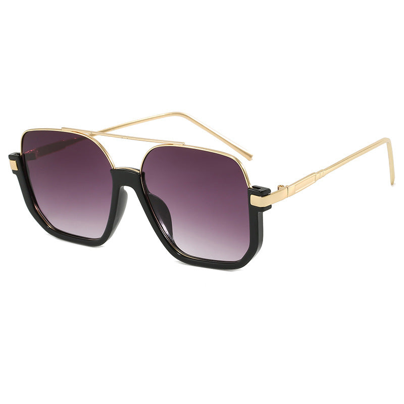 Damen Modische Sonnenbrille mit geschwungenem Metallrahmen und UV-Schutz Brehn