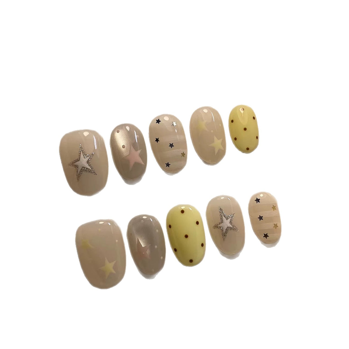 Dekoratives Stern-Thema-Nagelkunst-Set