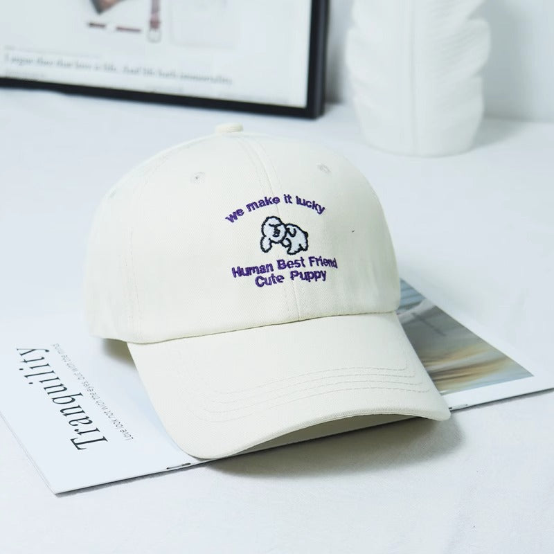 Damen Bestickte Welpen-themed Baseballcap Brehn
