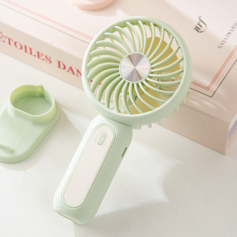 Unisex nan tragbarer Handkühlventilator mit Peltier-Kühlmodul, stufenloser Geschwindigkeitsregelung und LED-Digitalanzeige Brehn