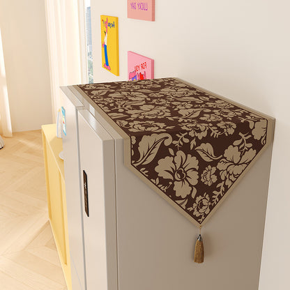 Decorative Floral Jacquard Tassel Cabinet and Table Runner