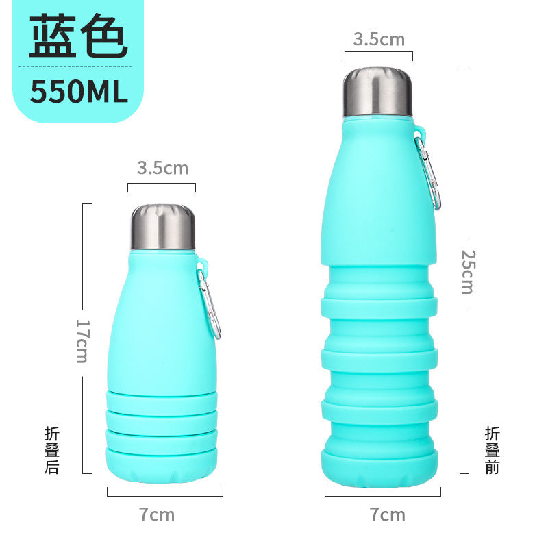 Damen zusammenfaltbare Silikon Wasserflasche Brehn
