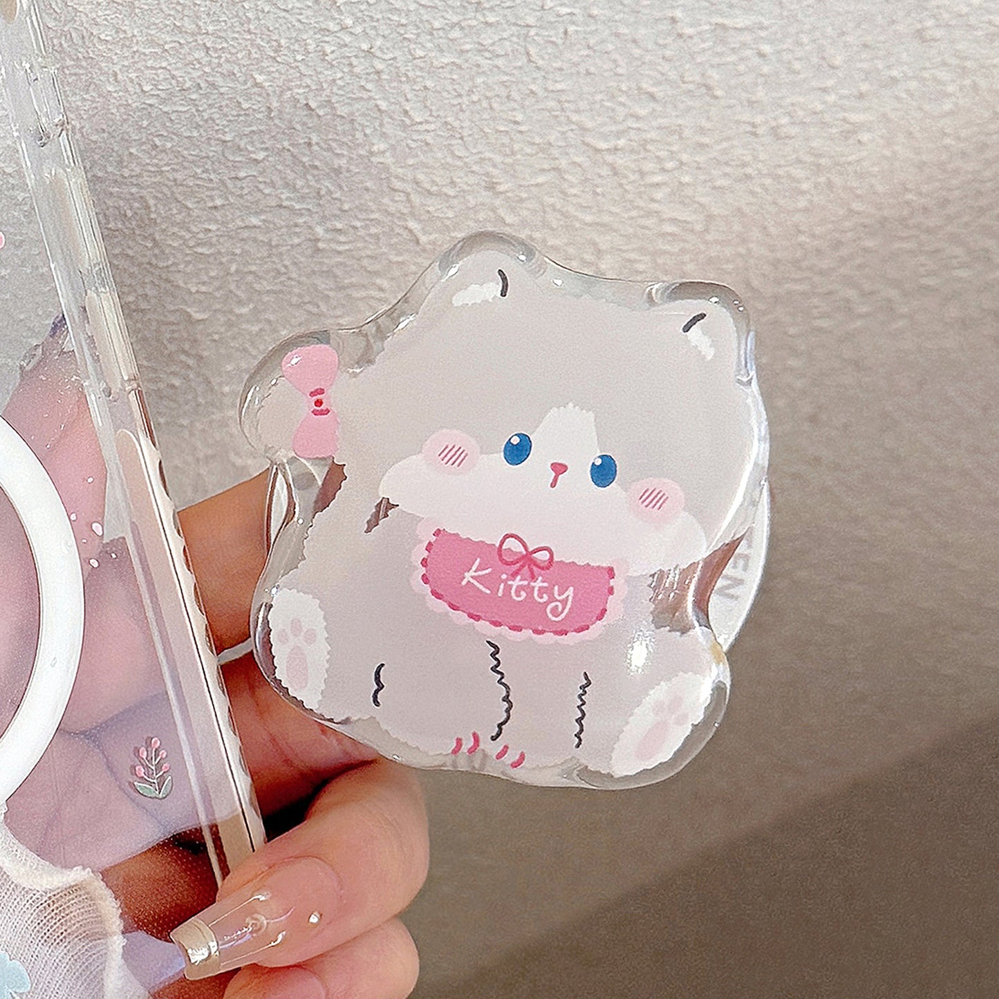 Süßer Katzenmotiv Handyhalter Brehn