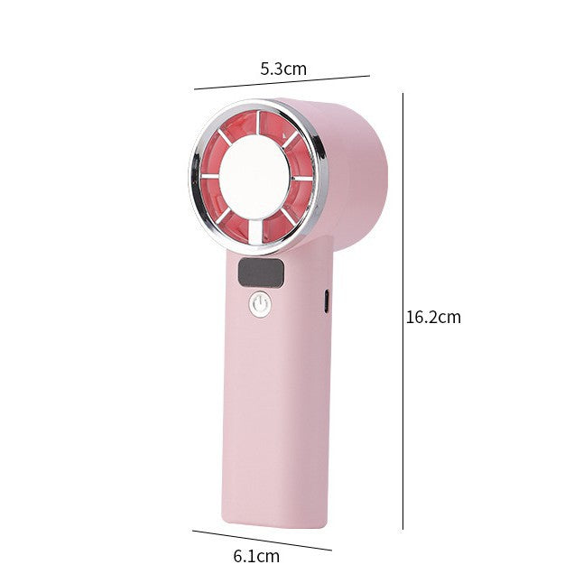 Damen tragbarer Handventilator mit digitaler Anzeige und fünf Geschwindigkeitsstufen Brehn