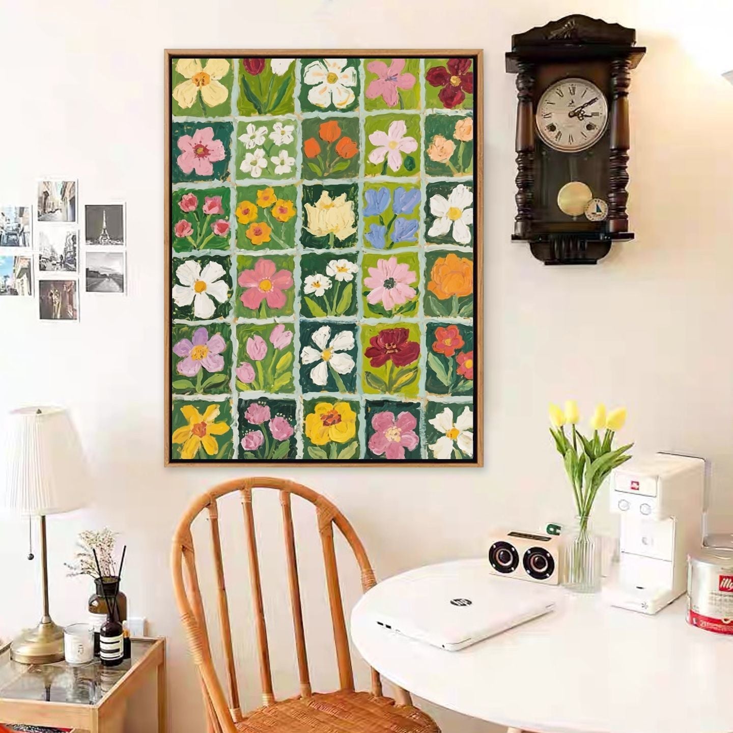 Farbige Blumendesign Leinwanddruck Brehn