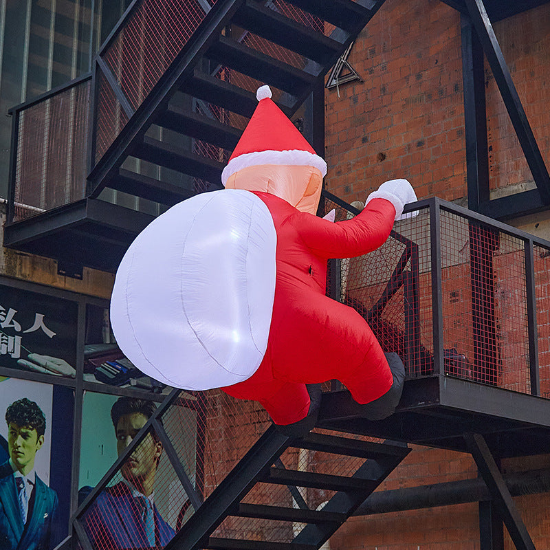 Lustige Weihnachtsmann Kletterfigur Brehn