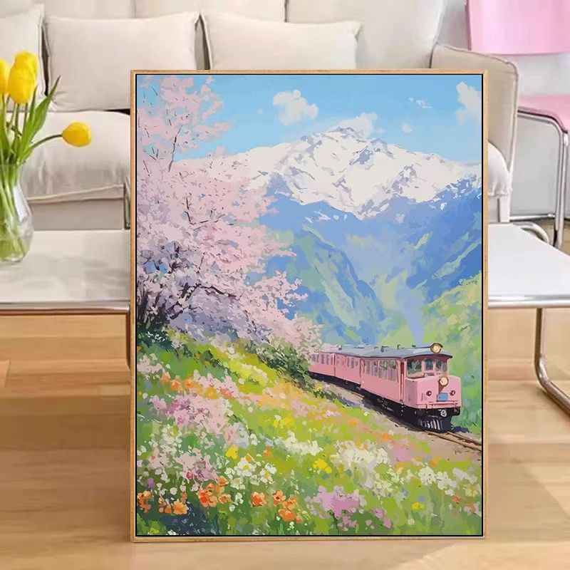 Scenic Train Landschaft Wandkunst Brehn