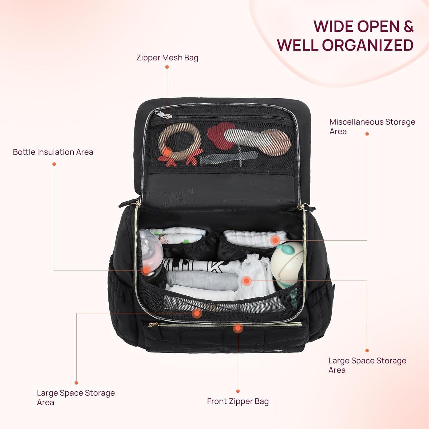 Gepolsterter Rucksack mit Organizer-Tasche Brehn