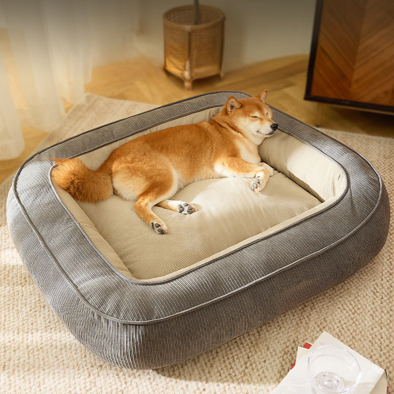 Luxuriöses rechteckiges Hundebett
