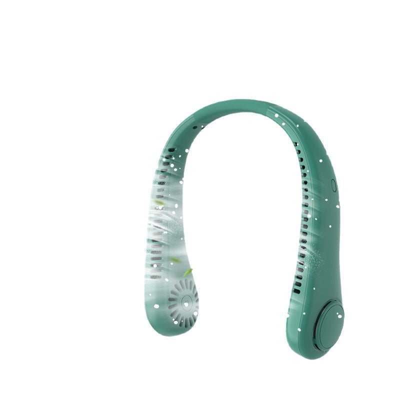 Unisex nan tragbarer wiederaufladbarer Nackenventilator mit leisem Doppellüfter einstellbaren Luftstufen und ergonomischem Halsband Brehn