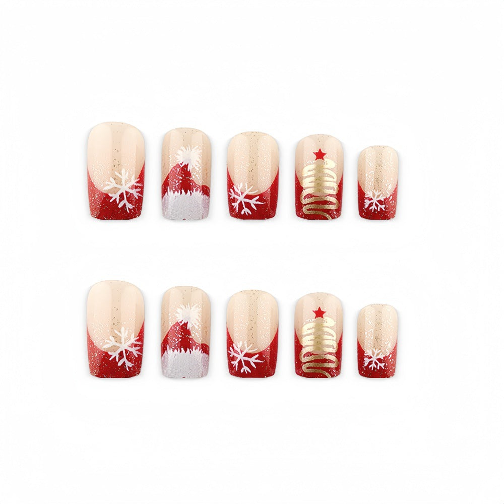 Kunstnägel mit Festlichem Weihnachtsdesign Brehn