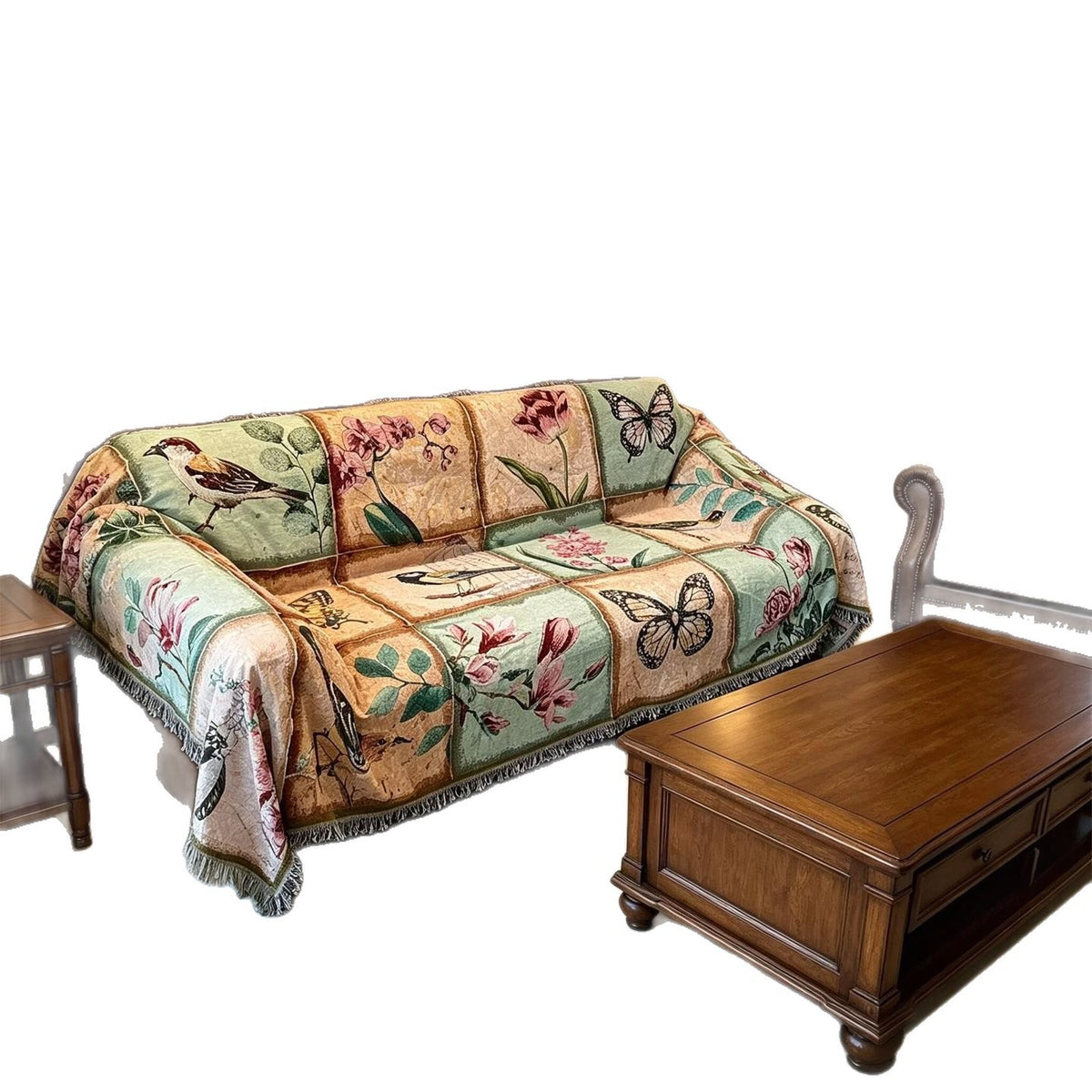 Vintage Floral Decorative Throw Decke