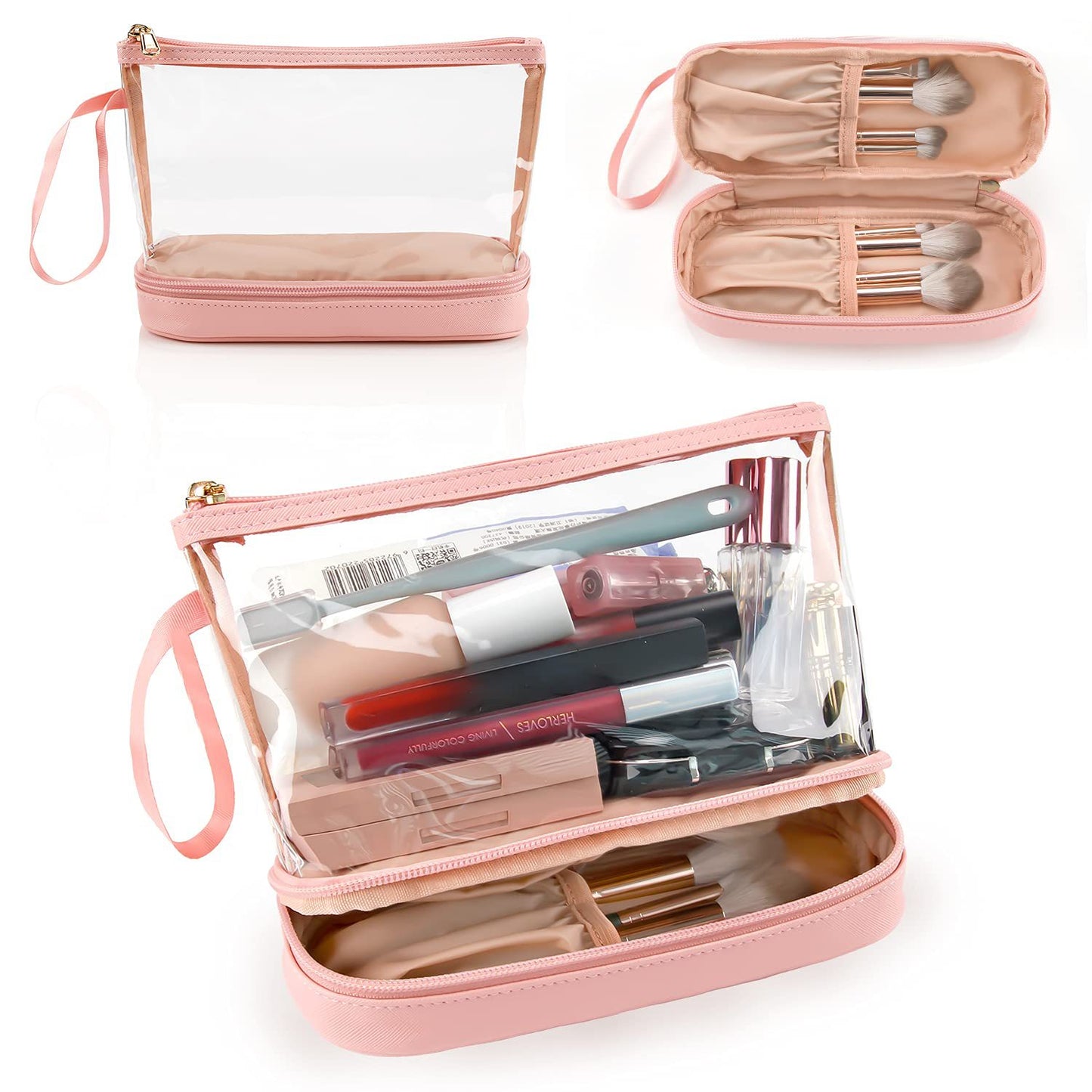 Kosmetik-Organizer-Tasche mit Durchsichtigen Fächern Brehn