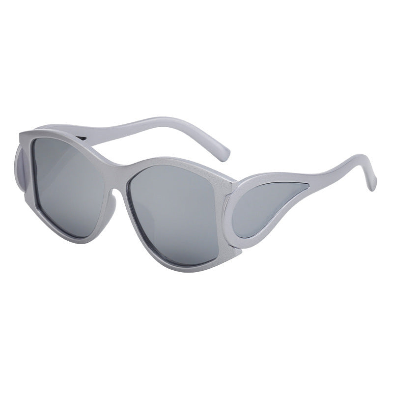Damen moderne Cat-Eye Sonnenbrille mit einzigartigem Rahmen und UV-Schutz Brehn
