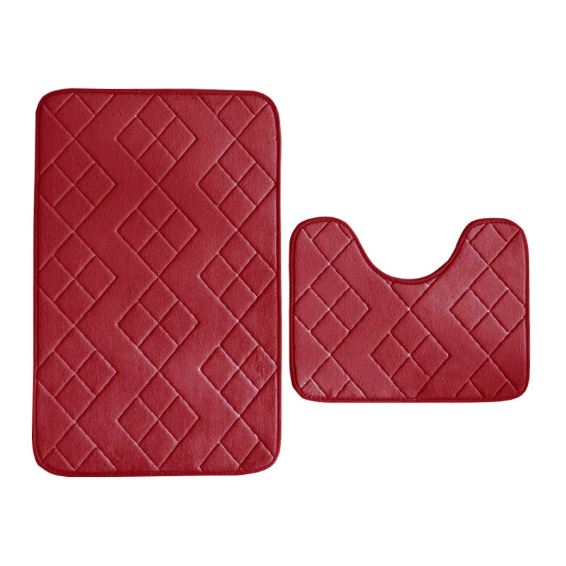 Luxuriöses gesteppter Memory Foam Badteppichset Brehn