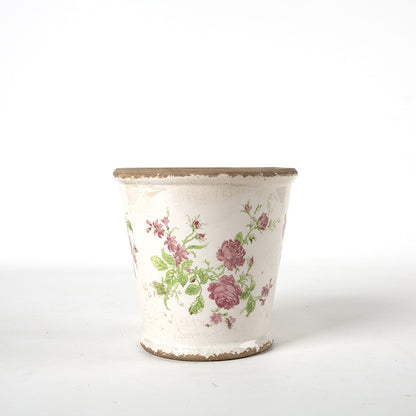 Dekorativer Keramik Blumentopf mit floralem Design Brehn