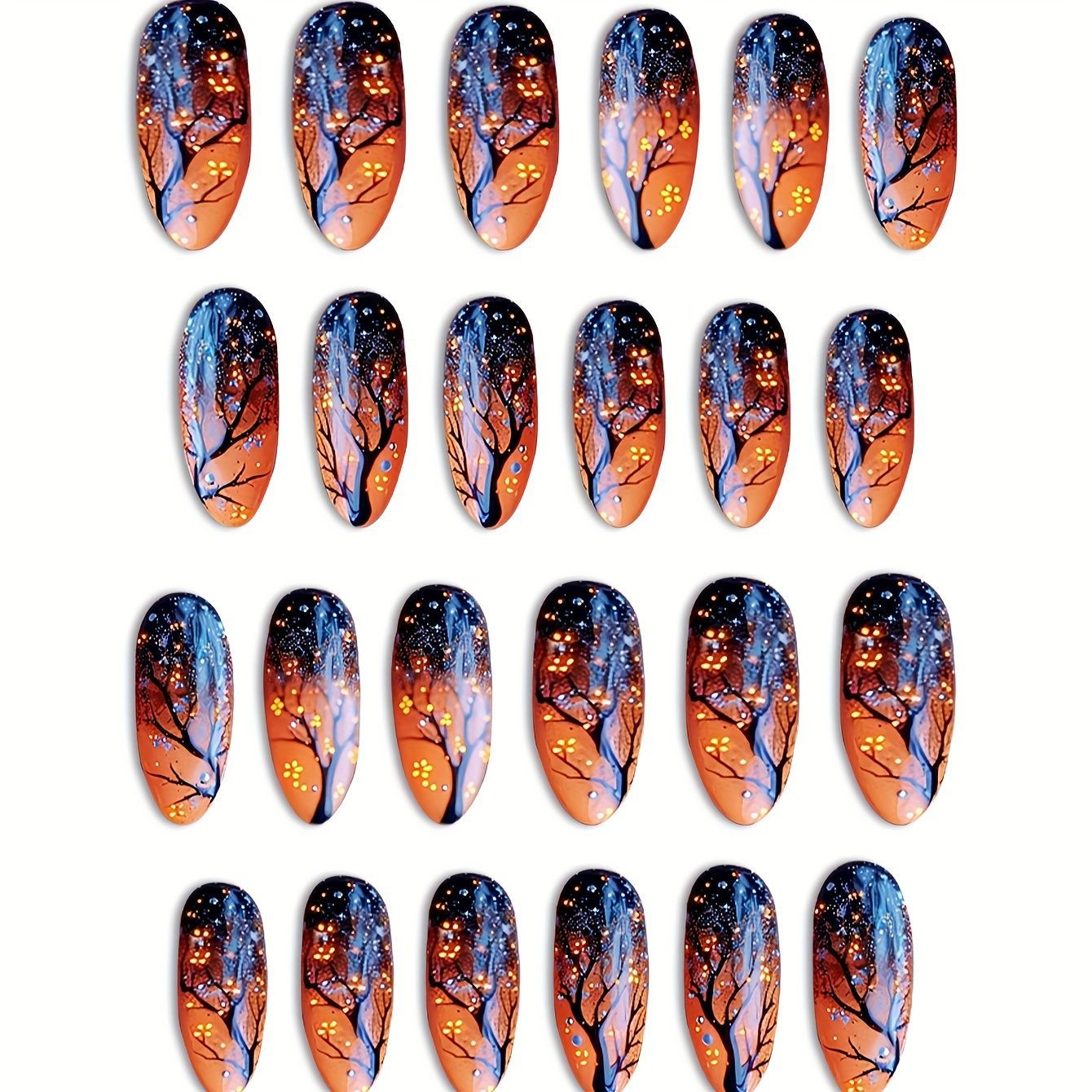 Künstlerische Nachthimmel-Themen Nagelkunst Brehn
