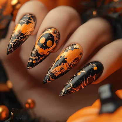 Halloween-Themen Spooktacular Press-On Nägel Brehn