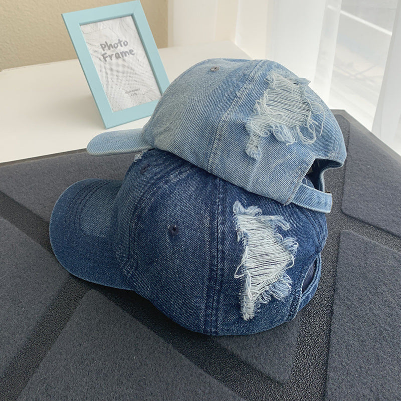 Damen Destroyed Denim Baseball Cap Brehn 1784084168
